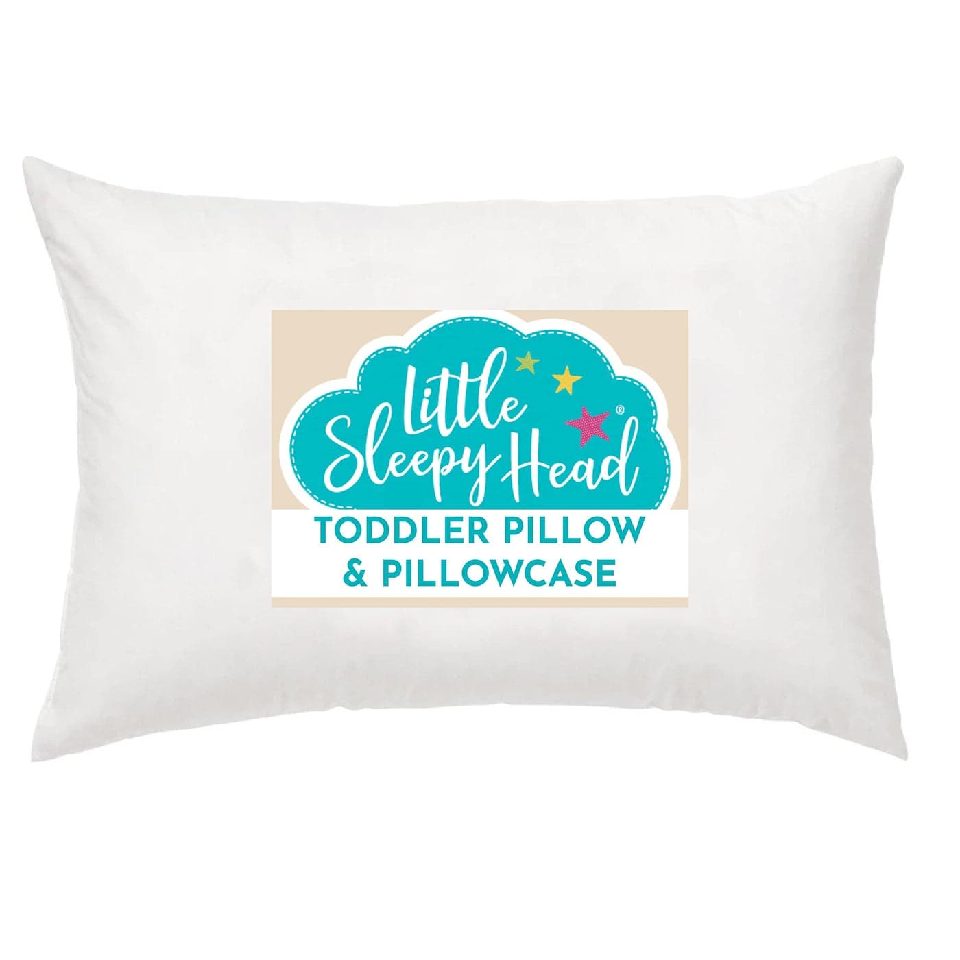 Little Sleepy Head Toddler Pillow with Pillowcase 13x18 Kids Pillow for Sleeping Toddler Pillow Better Neck Support Ergonomic Pillow and Toddler Pillowcase Best Pillows for Kids White
