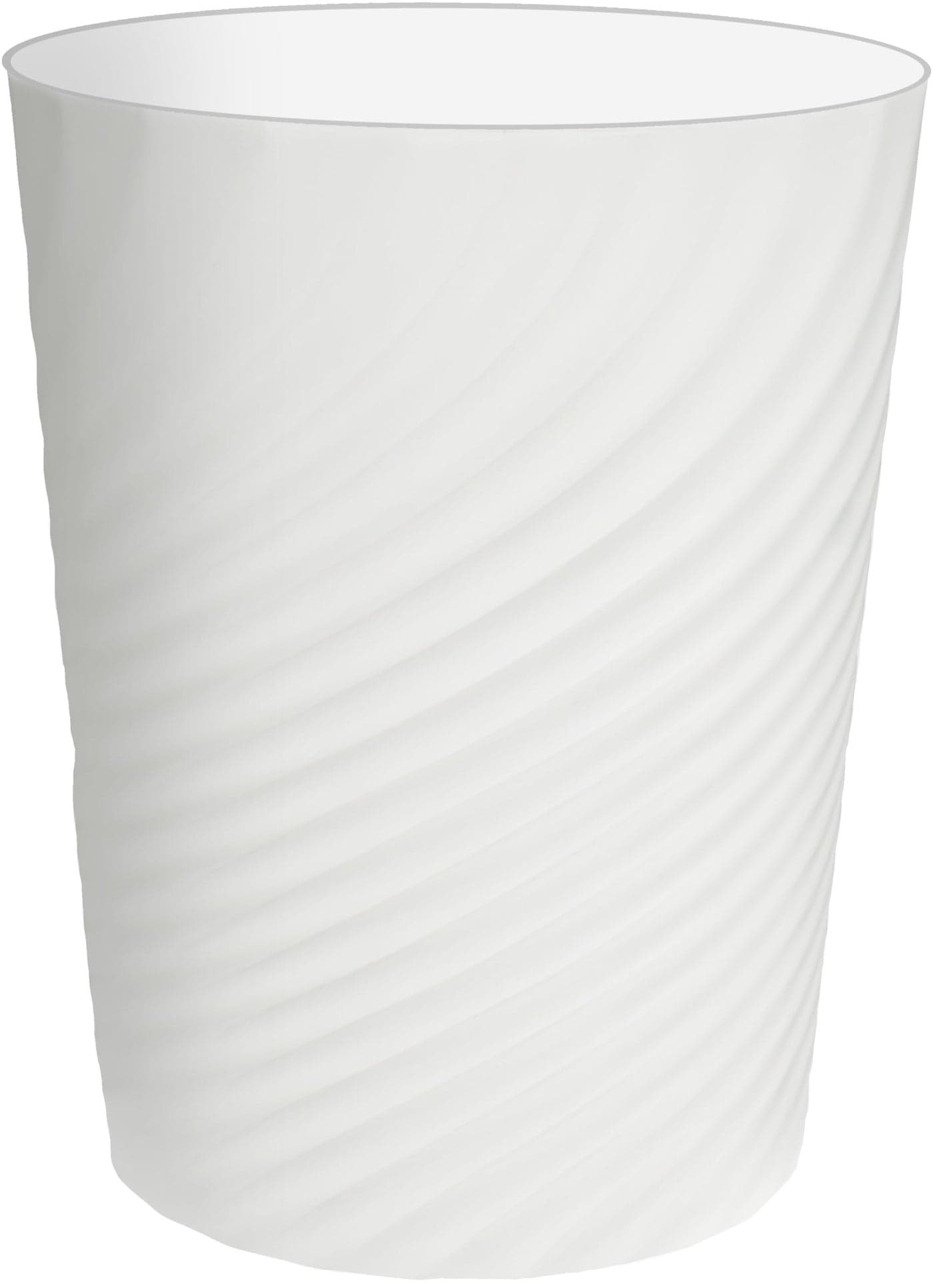 DAJITRE 1.8 Gallon Small Trash Can Wastebasket Recycling Bin Slim Profile for Compact Spaces Bathroom, Office, Bedroom, Kitchen (1.8 Gallon, White)