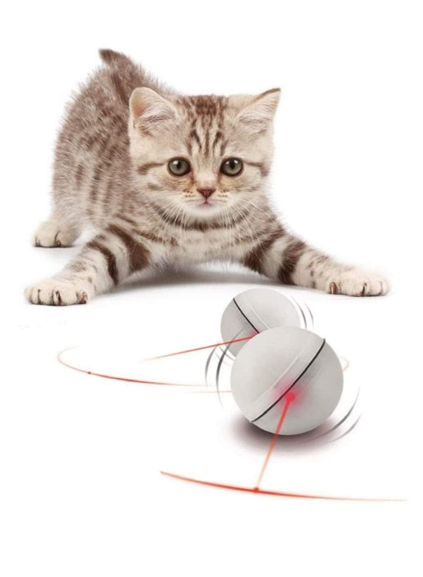 Smart Interactive Cat 360 Degree Self Rotating Ball With Led Light Toy Ball Small Bell Cat Cage Toys