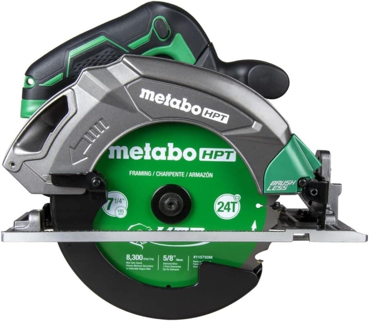 Metabo HPT 18V MultiVolt 714 Inch Cordless Circular Saw High Torque Lightweight Design Up to 200 2x4 CutsCharge Accepts 18V and 36V MultiVolt Metabo HPT Batteries Tool Body Only C1807DAQ4