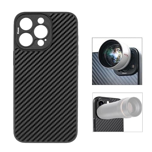 Kase M17 Phone Lens Mount Protective Case Compatible with iPhone 15 Pro Max, Master Macro Lens & All 17mm Thread Smartphone Lens Black