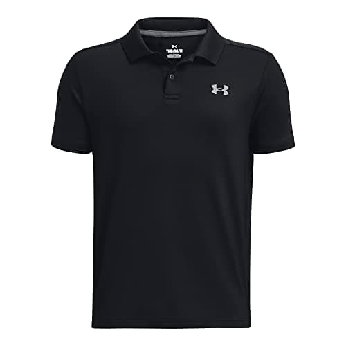 Under Armour Boys Performance Polo, (001) Black / / Pitch Gray, X-Small