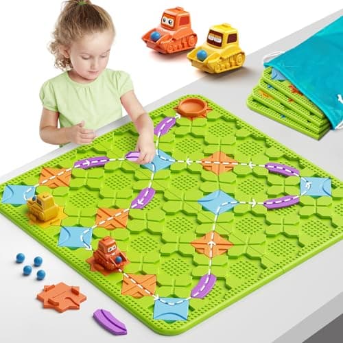 Brain Stem Activity Logic Kits Board Teaser Games Puzzles Toys with 200 Challenges 4 Difficulty Levels for Kids Ages 310 Educational Learning Maze Games for Toddlers