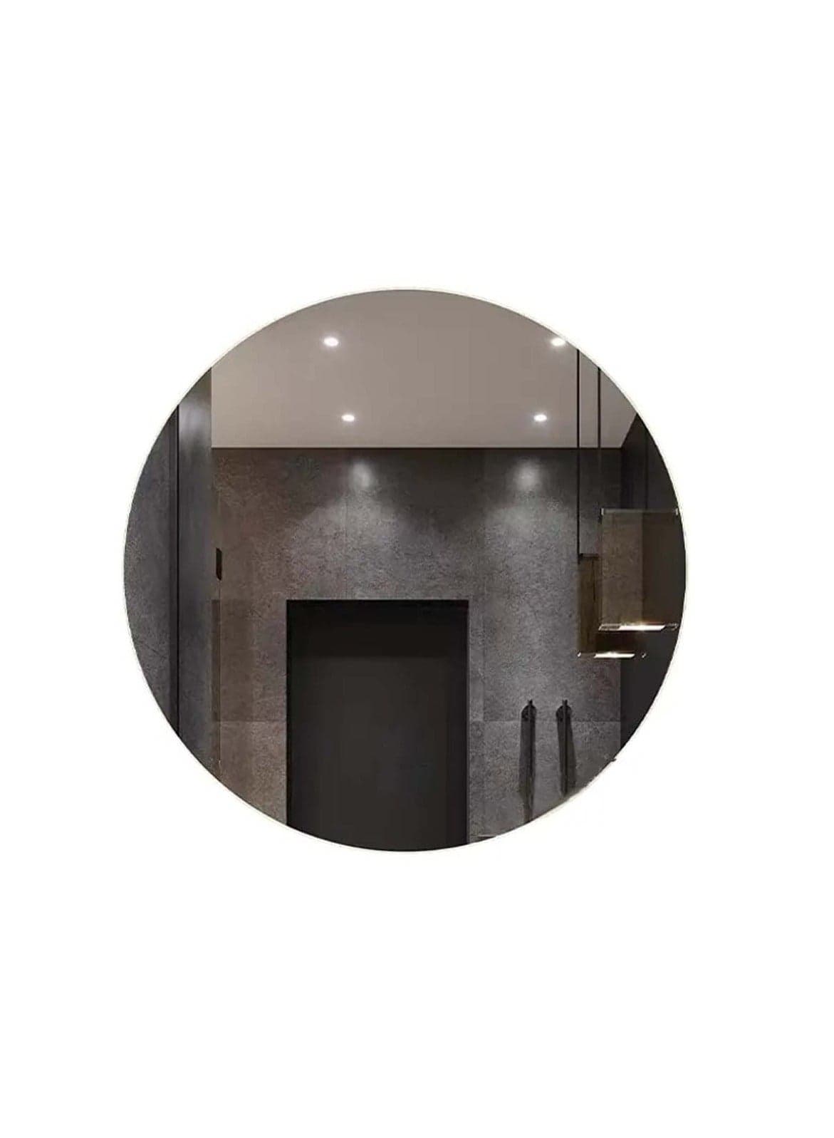 Round Frameless Wall Mirror With Light 60cm