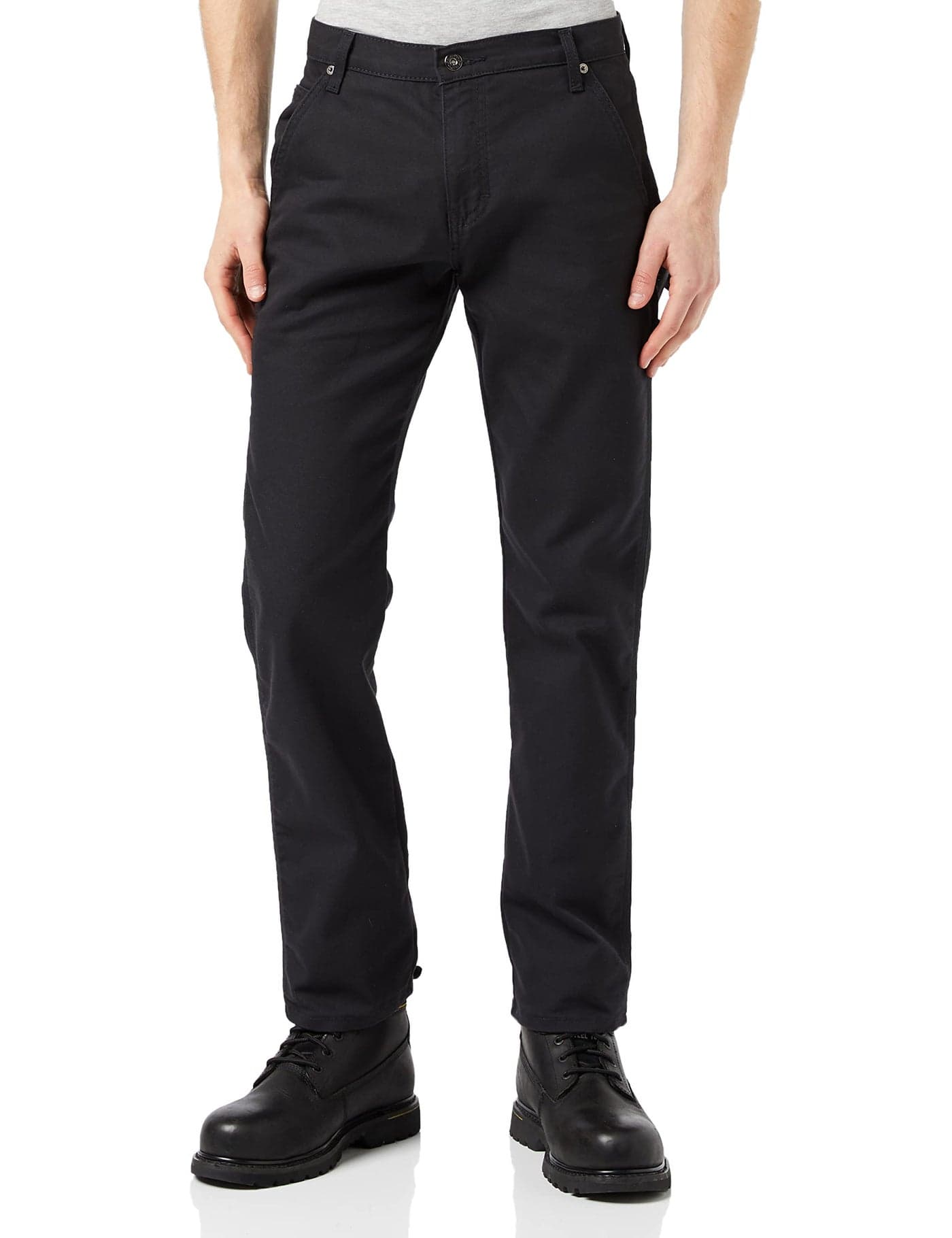 Dickies mens Tough Max Duck Carpenter Pants Stonewashed Black 38W x 30L US