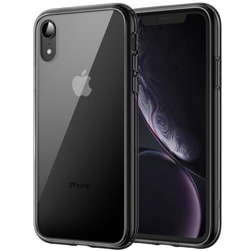 JETech Case for iPhone XR 61Inch NonYellowing Shockproof Phone Bumper Cover AntiScratch Clear Back Black