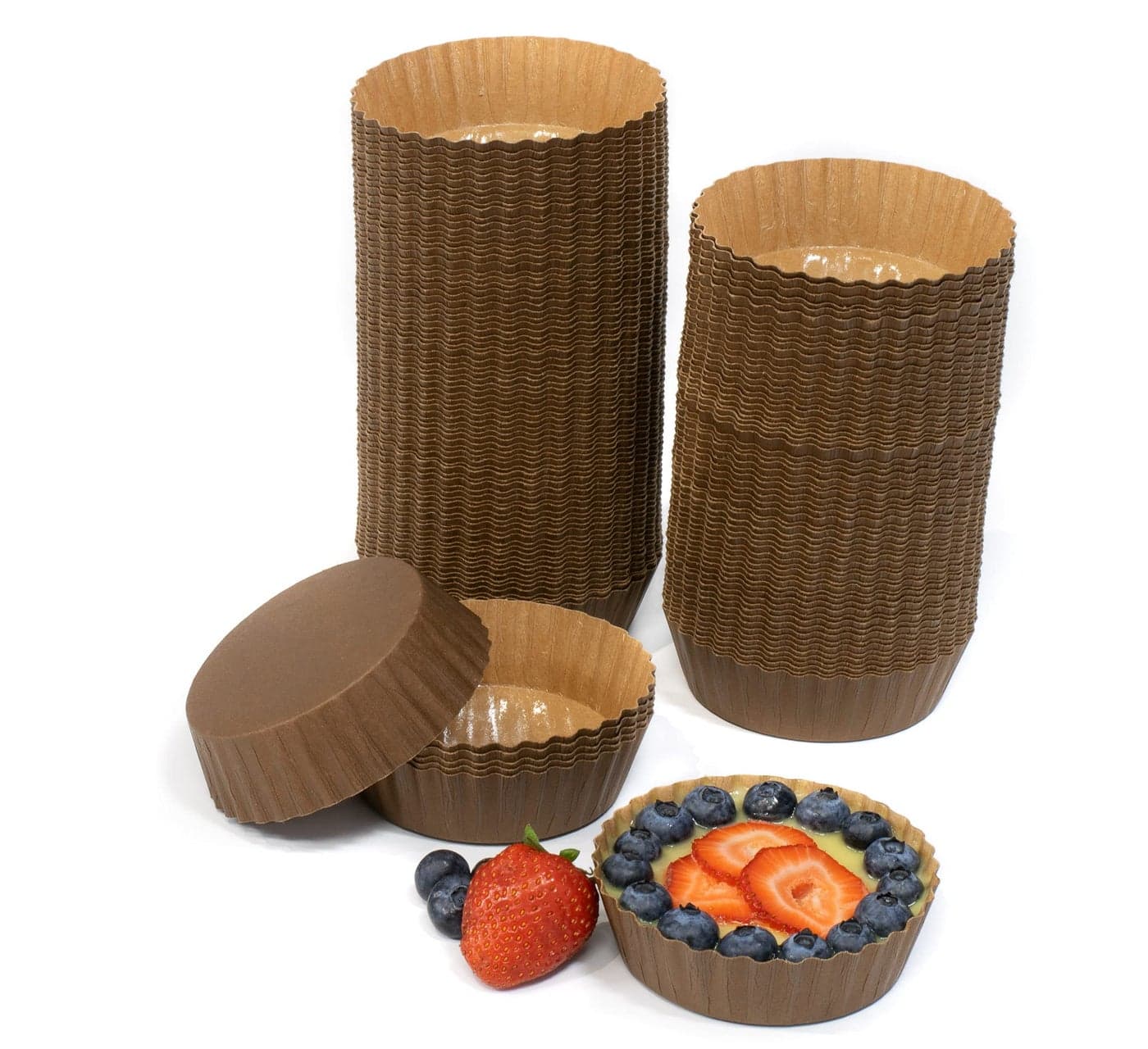 JA Kitchens Ridged Paper Coated Baking Cup Sturdy for Baking and Serving 70