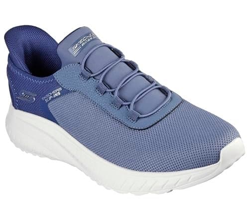 Skechers Men's Squad Chaos-Tough Walk Hands Free Slip-ins Sneaker, Slate, 6.5