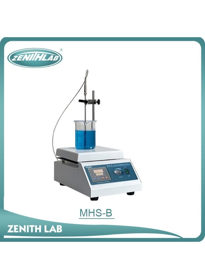 Zenith Lab Ceramic Magnetic Stirrer MHS B Hot Plate Magnetic Stirrer 1600 RPM 600 W Heating Power 180 x 180 mm Ceramic Plate Laboratory Mixer