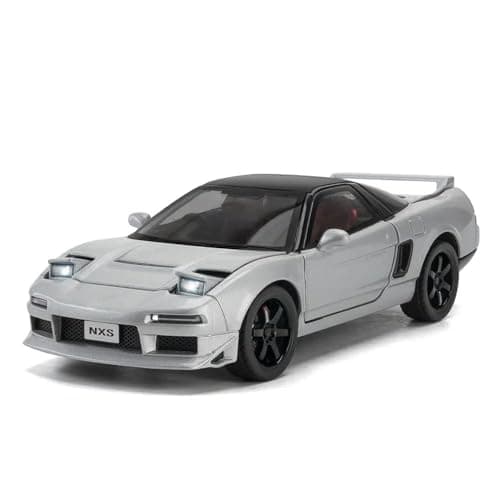 FEXXA Toy Car Compatible for 1:32 HO NDA NSX Evolution Model, Pull Back Diecast Collectible Car with Sounds & Lights for Kids Boys Girls and Adults, Gift (Silver)