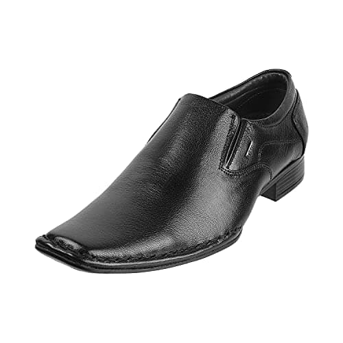 Metro Men Black Formal Stylish Leather Moccasin UK/7 EU/41 (19-6506)