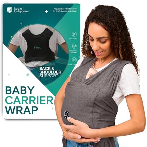 Koala Babycare Baby Carrier Wrap Easy to Wear As a TShirt Original Baby Carrier Newborn to Toddler Sling One Size Fits All Baby Wraps Carrier Up to 22lbs