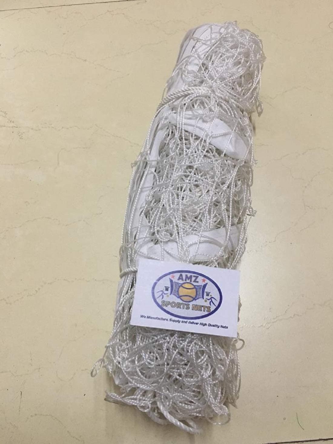 AMZ SPORTS NETS Volleyball NET Nylon Tournament Quality Four Sided Tape (White)