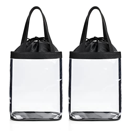 Clear Makeup Bags TSA Approved Toiletry Bag for Traveling Clear Travel Bag for Toiletries Waterproof Transparent Cosmetics Bag Organizer for Women Men Carry on Airport Airline Compliant Bag 2PCS
