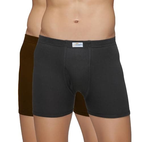 Amul Comfy Men's Trunk Underwear | Soft Inner Elastic | Soft Waistband | Breathable Comfortable Innerwear | Pack of 3 | Color May Vary Multicolour