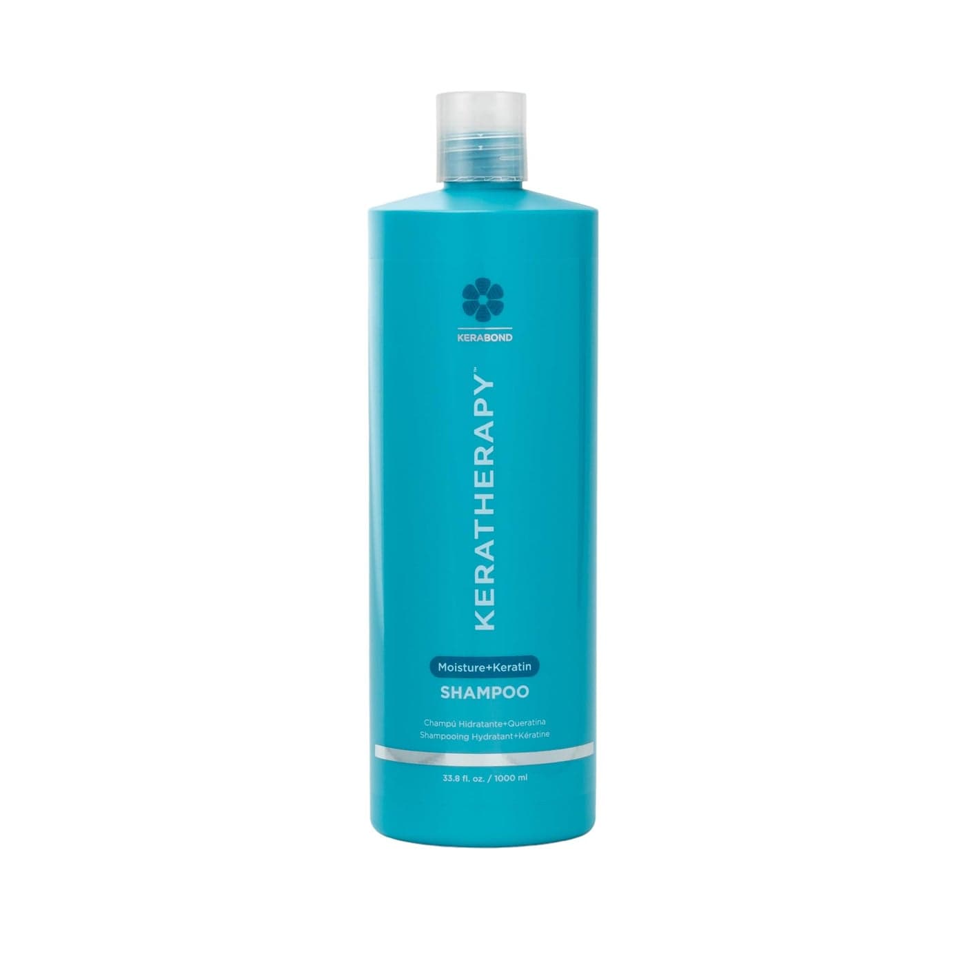 KERATHERAPY Keratin Infused Moisture Shampoo 338 fl oz 1000 ml Anti Frizz Moisture Shampoo for Oily Scalp and Dry Ends Kerabond Technology Aloe Vera Willow Bark Sulfate Paraben Free