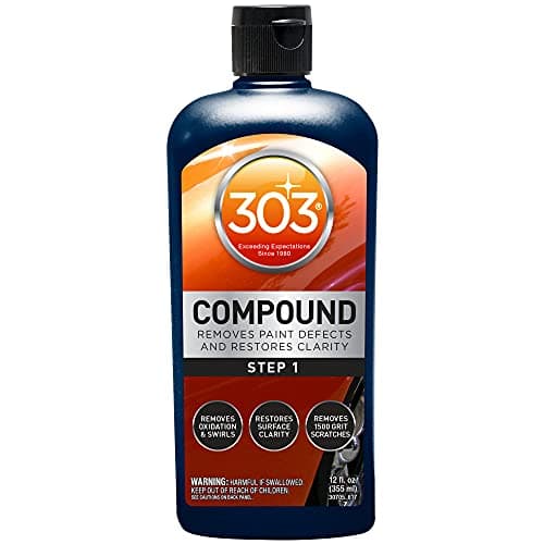 303 Products Compound Removes Paint Defects and Restores Clarity Removes Oxidation and Swirls Restores Surface Clarity Removes 1500 Grit Scratches Step 1 12 fl oz 30705