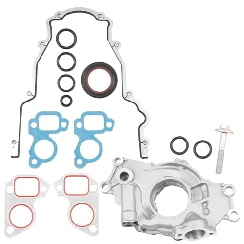 Dasbecan M295HV High Volume Melling Oil Pump kit Compatible with 48L 53L 60L Silverado Avalanche Suburban Tahoe Trailblazer GMC Sierra Yukon Cadillac Escalade with Gaskets and Balancer Bolt