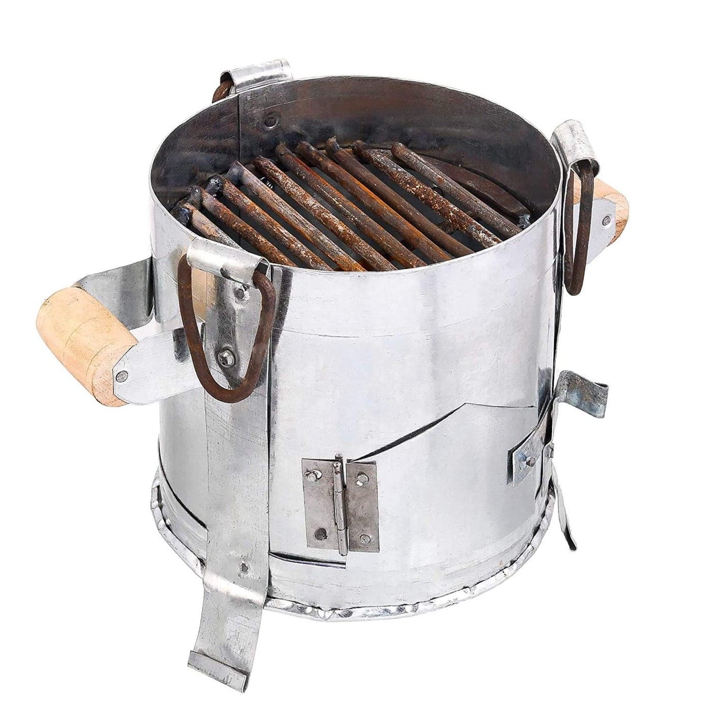 PTR Pure Iron SigdiChulhaGriller Heater OvenIron AshtrayAngeethiCoal Charcoal Stovetandoor with Iron Chimta