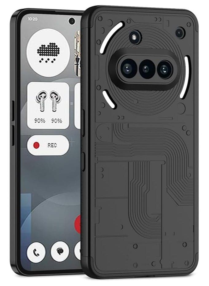For Nothing Phone 3a Case, 360 Degree Full Body Hard Plastic Material Protective Back Cover, Detachable Split Slim Fit Shockproof Casing, Anti-Scratch Bumper Mobile Phone Case
