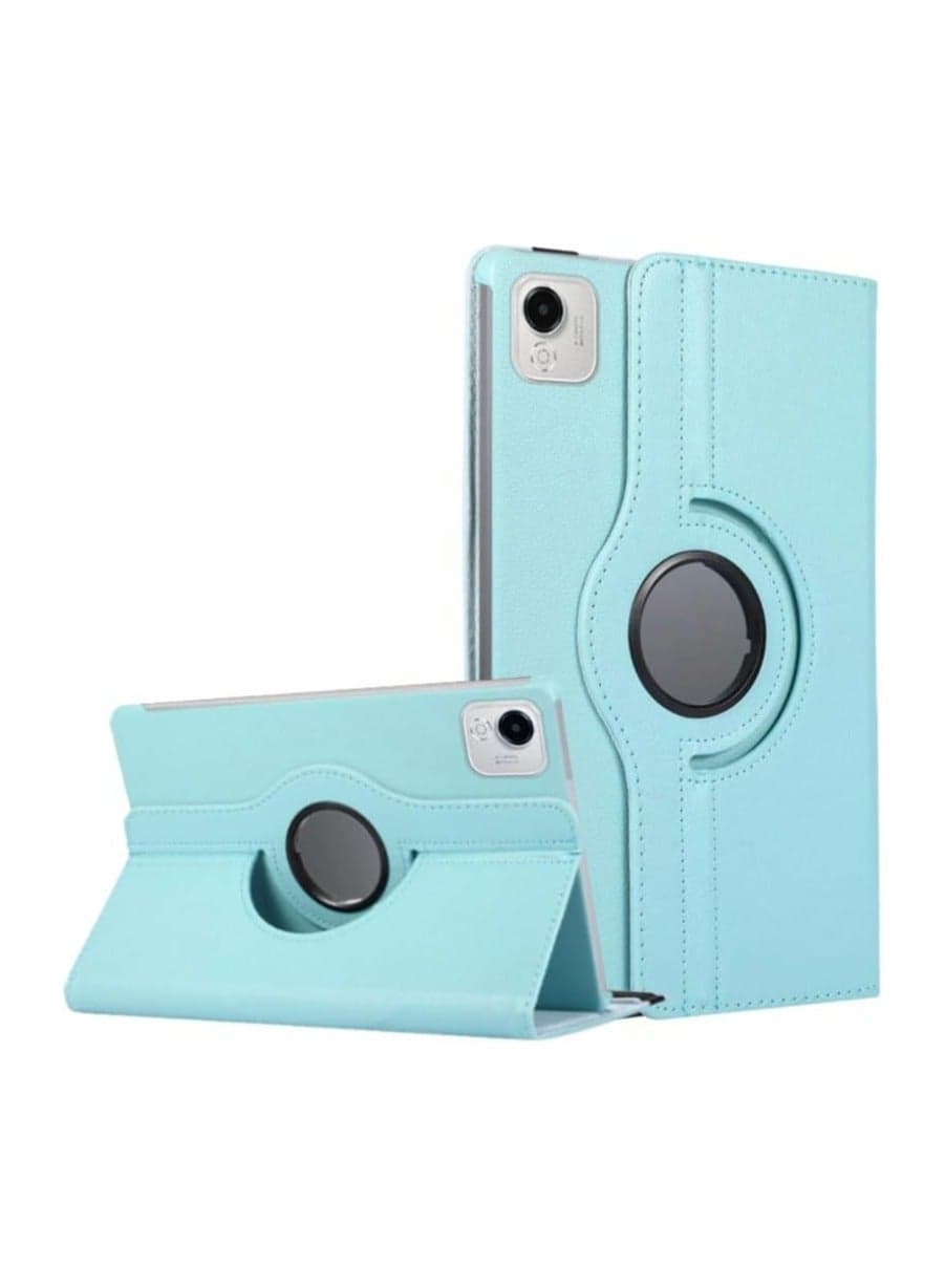 Compatible with Honor Pad X9a 11.5 inch 2025 Released Tablet PU Leather Cover Sleep Wake Function 360 Rotating Stand Protective Shell (Sky Blue)