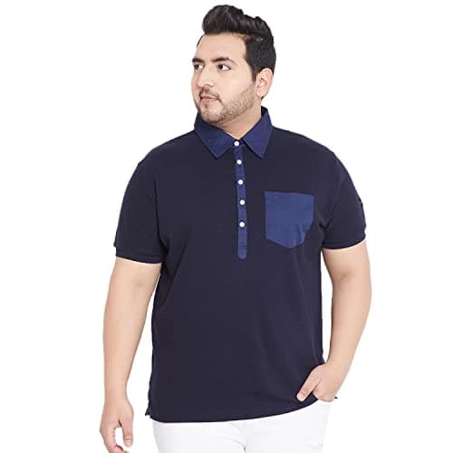 Bigbanana Men's Regular Fit Polo (Austin,Navy Blue,4XL)