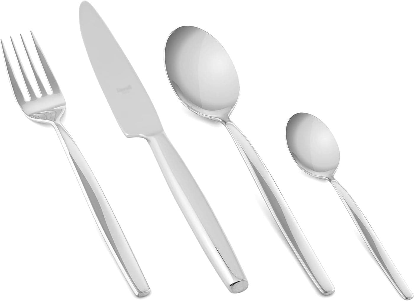 Mepra Sassonia 108522024 24Piece Flatware Set Metallic Finish Dishwasher Safe Cutlery