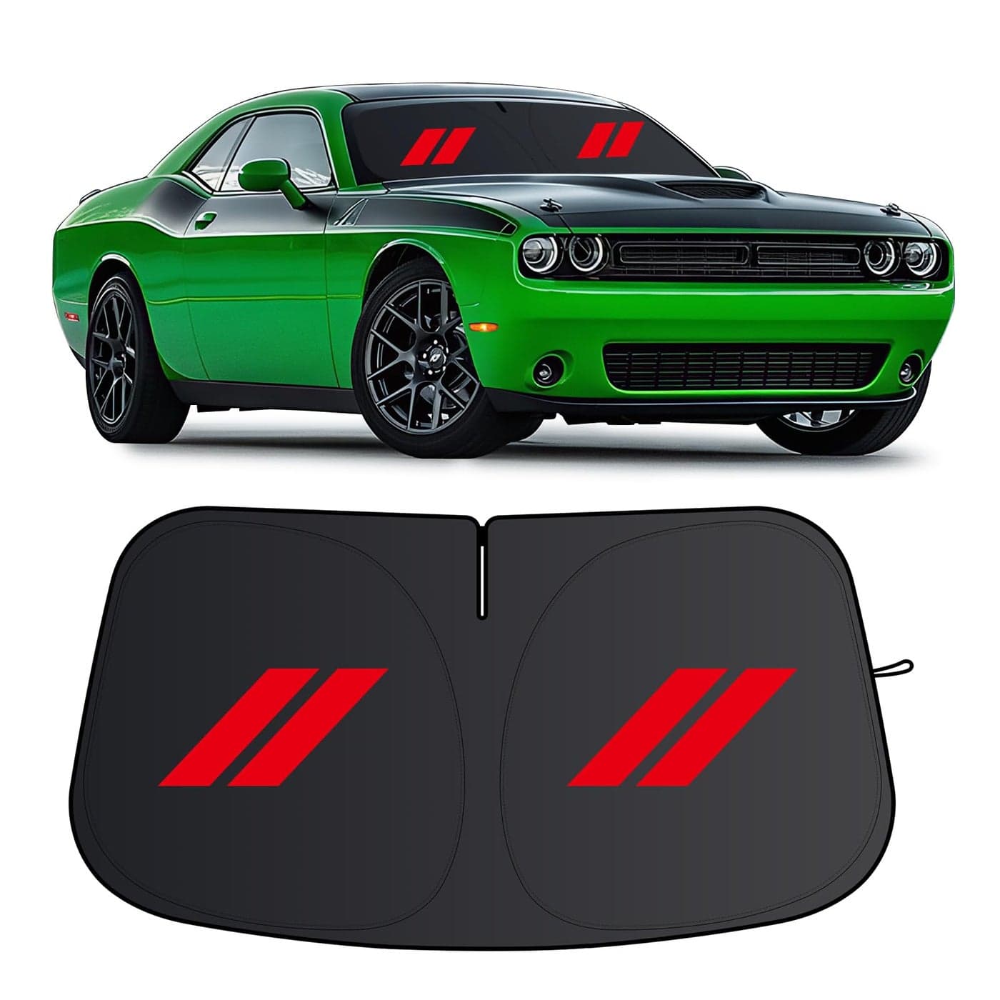 Windshield Sun Shade for Dodge Challenger 20152024 300T Silver Sun Visor Foldable Front Window Sunshade Sun Visor Protector Block UV Rays 20152024