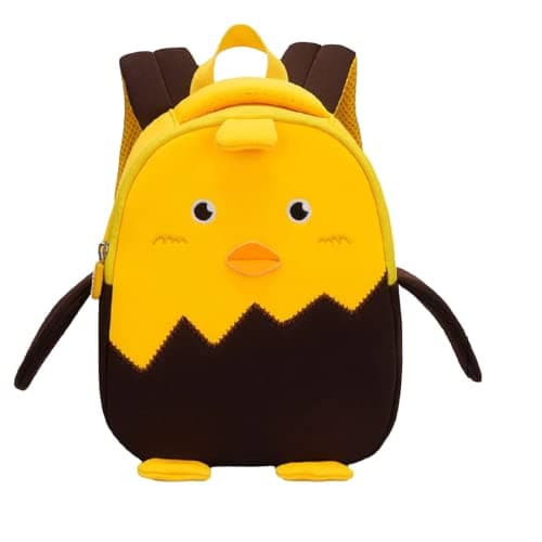 FunBlast Cute Penguin Print Shoulder Bags for Kids – Cartoon Bags for Preschoolers, Small Bags for School, Picnic, Travelling for 2 to 5 Years Old, Boys and Girls (Yellow Color)