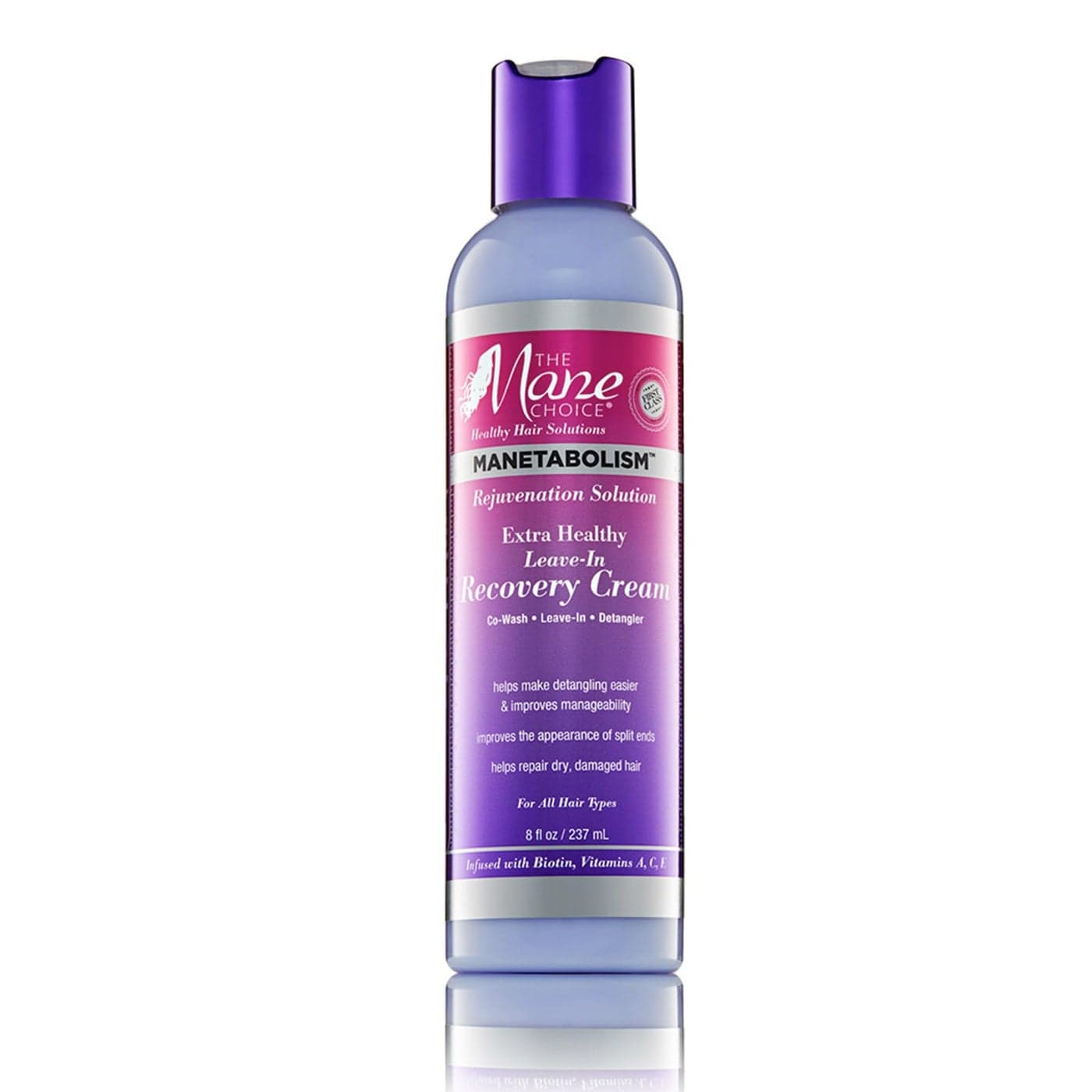The Mane Choice Manetabolism Leave In Conditioner 8 oz Rejuvenation Solution LeaveIn Recovery Hair Cream Detangler with Biotin Vitamins Helps Recover Dry Damaged Hair Paraben Sulfate Free