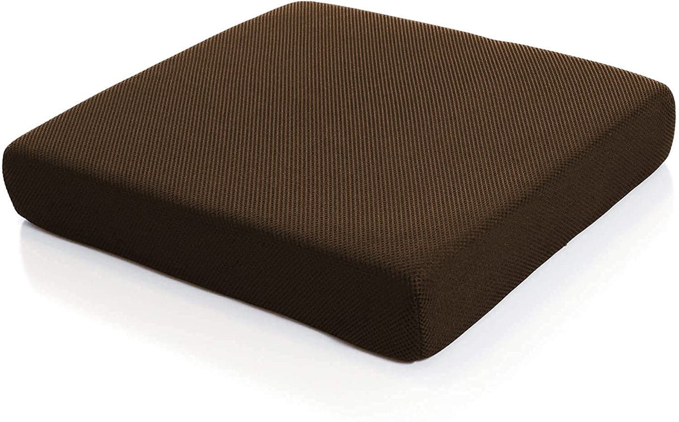 PUM PUM Memory Foam High Resiliance Foam Seat Cushion Chair Pad 16 x 16 x 3in. with Washable Cover, for Relief and Comfort,Brown