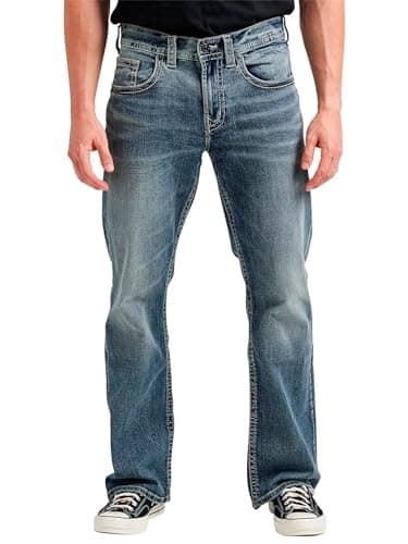 Silver Jeans Co Mens Craig Classic Fit Bootcut Jeans Medium Indigo LDS260 29W x 30L