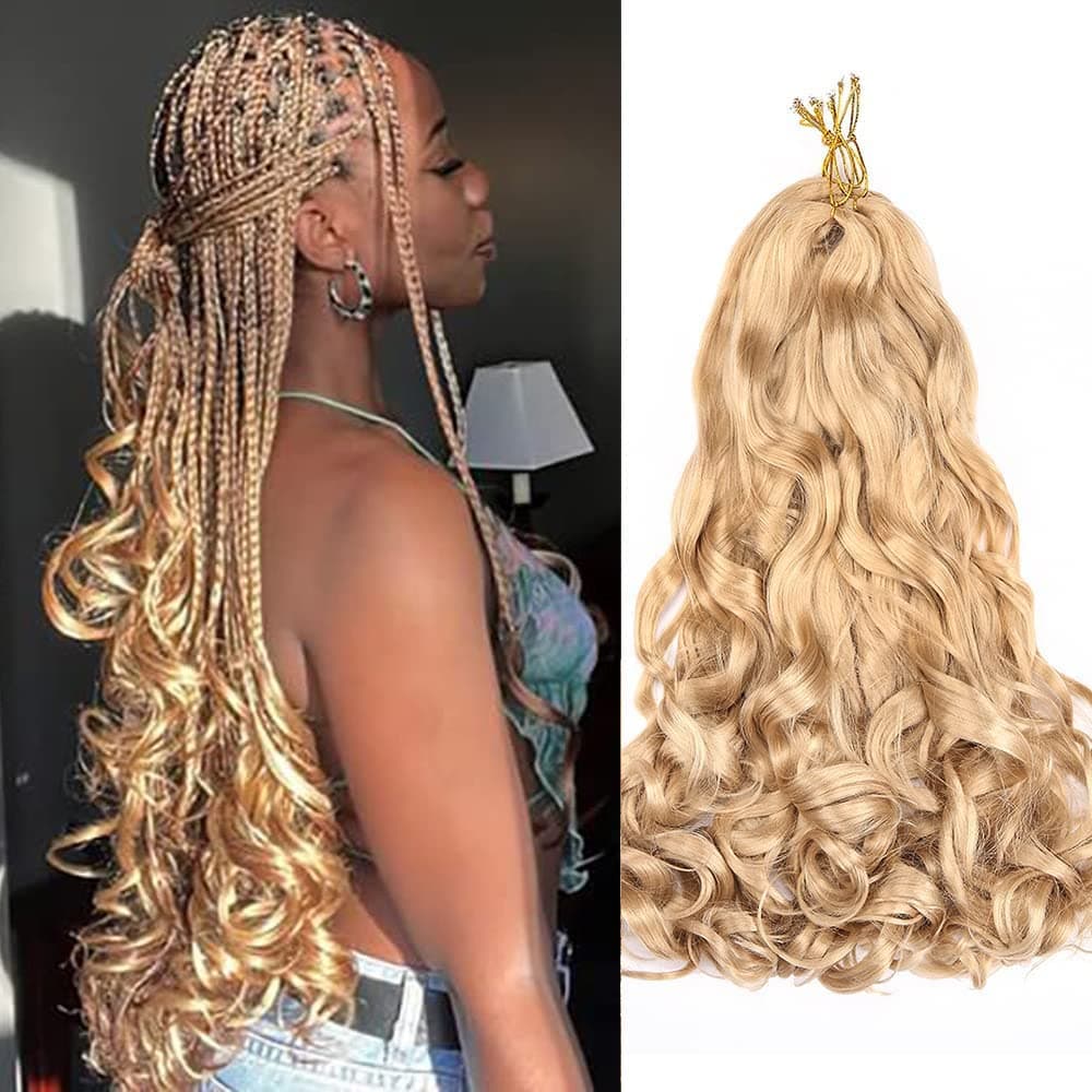 Pre Stretched Braiding Hair 20 Inch Loose Wave Crochet Braids Hair 8 packs Big wavy curly Bouncy Braiding Hair Curly Synthetic 24 20inchpack of 8