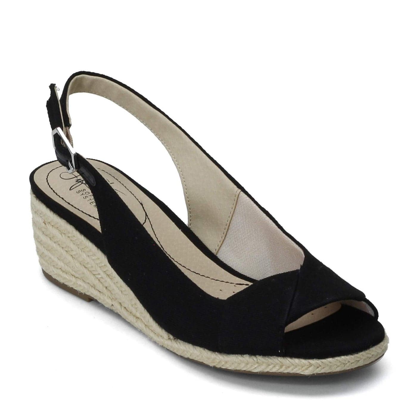 LifeStride Womens Socialite Sandal Black 7 W US