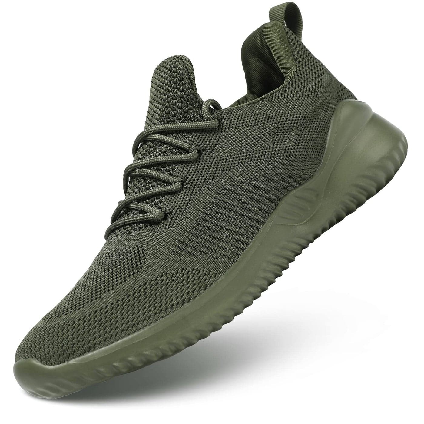 Kapsen Mens Non Slip Running Shoes Ultra Light Breathable Casual Walking Shoes Fashion Sneakers Mesh Workout Sports Shoes ArmyGreen