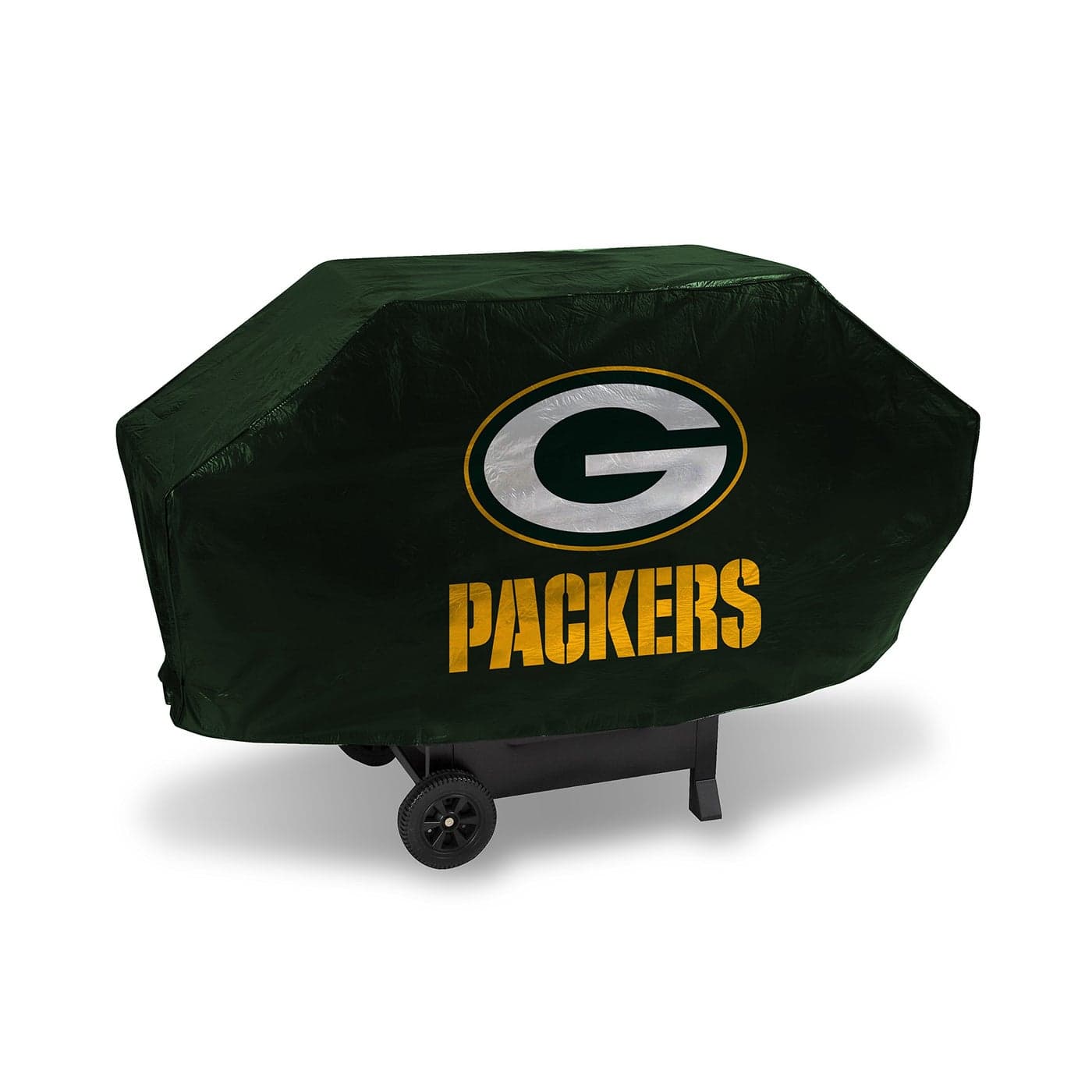 Rico Industries NFL Green Bay Packers Green Deluxe Grill Cover Deluxe Vinyl Grill Cover 68 WideHeavy DutyVelcro Staps