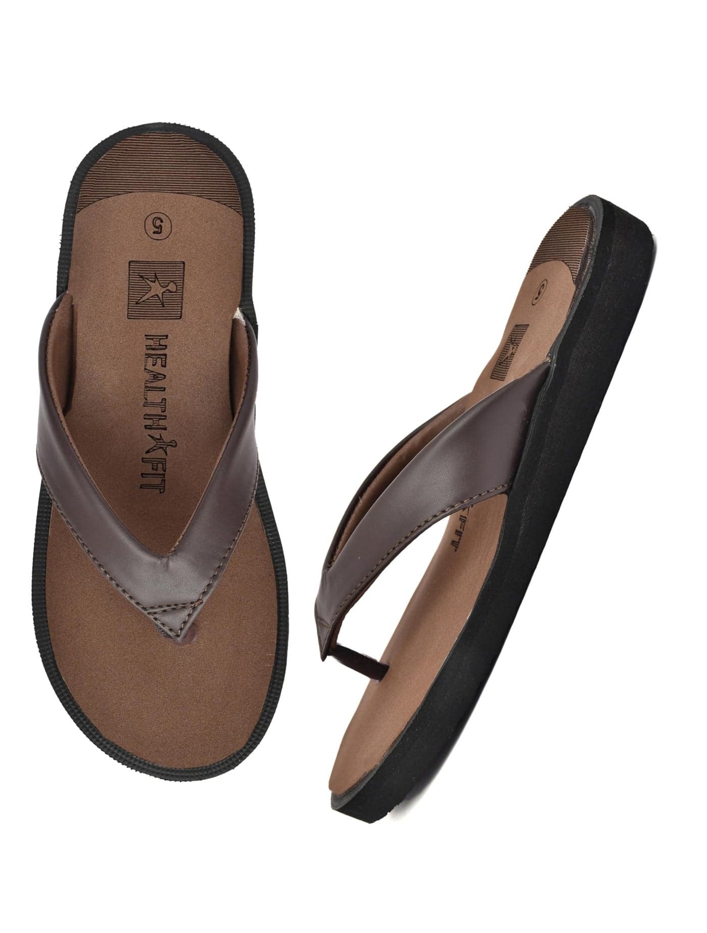 HEALTH FIT Extra Soft Ortho Care Diabetic & Orthopedic Slippers/Doctor Chappal & Footwear with Memory Foam for Women Brown-4