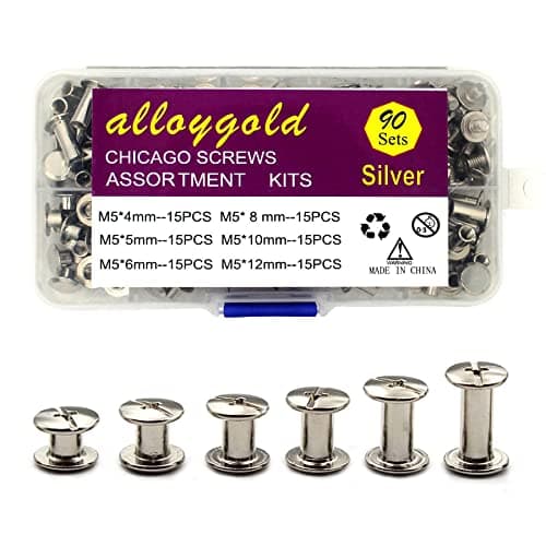Silver Chicago Screws Leather Kit 6 Sizes M5 X 4 5 6 8 10 12