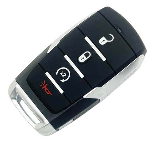 Keyless Entry Remote Key Fob Cover Case fit for 2019 2020 2021 2022 Dodge Ram 1500 Key Fob Shell Buttons 4