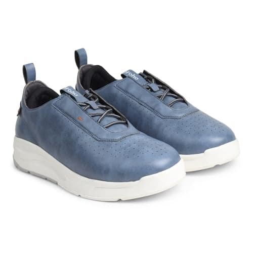 YOHO SOS 101 Sneakers for Men | Sleek Design | PU Upper | Molded PU Insole | Lightweight Comfort | Daily Wear Ready | Light Blue - UK 8