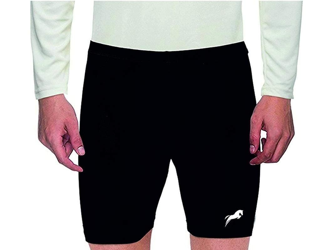 Just Rider Compression Men's Shorts Tights (Nylon) Skins for Gym, Running, Cycling, Swimming, Basketball, Cricket, Yoga, Football, Tennis, Badminton & Many More Sports (Black, 2XL)