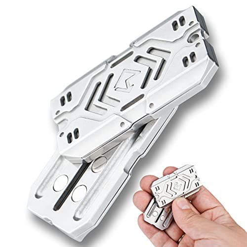 DjuiinoStar Premium Fidget Slider Multiple Ways to Play Addictive EDC Toy Stress Relief Gift for Fidget Fans Fidget Clicker CNC Machined Stainless Steel Toy for Adults DFS07
