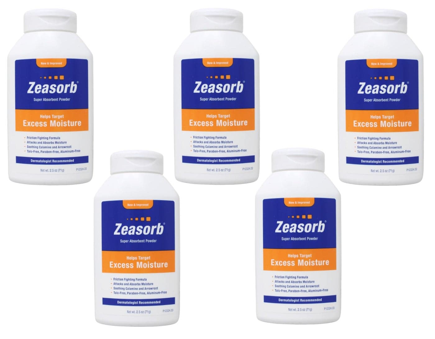 Zeasorb Super Absorbent Powder 250oz Pack of 5