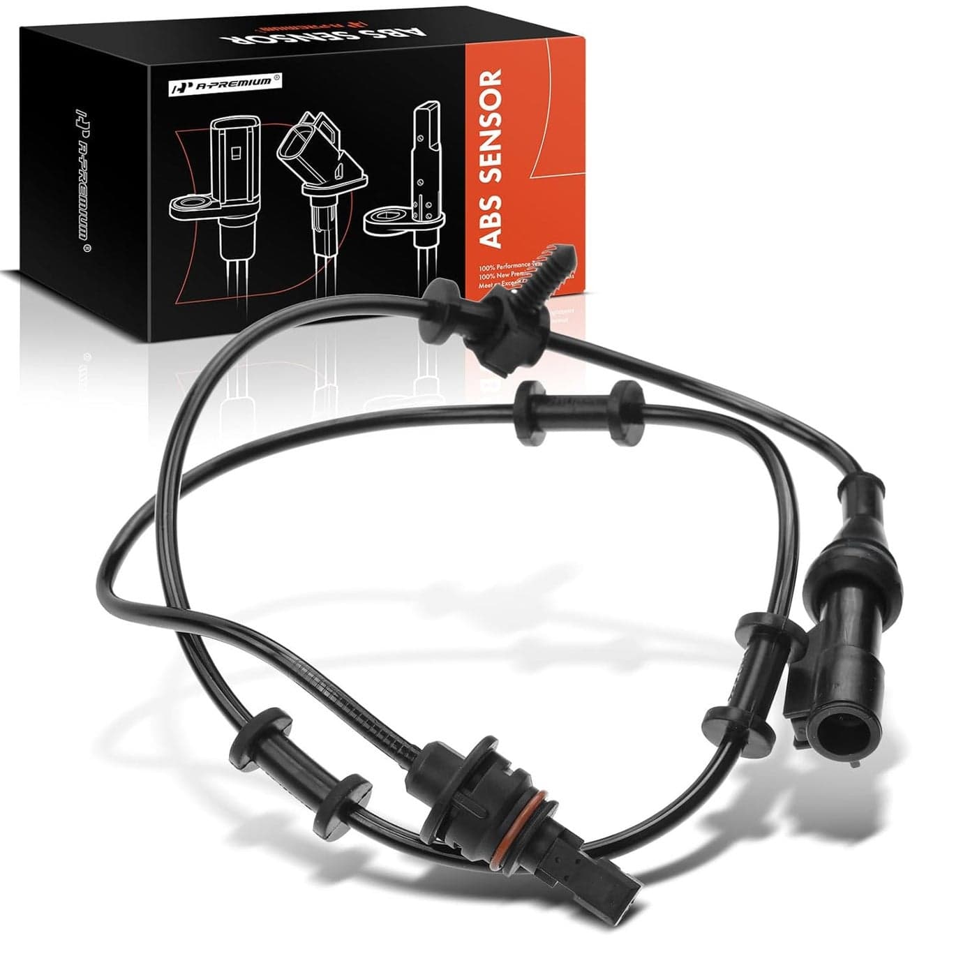 A-Premium ABS Wheel Speed Sensor for Lincoln LS 2000-2006 & Ford Thunderbird 2002-2003 - Front Driver/Passenger Side
