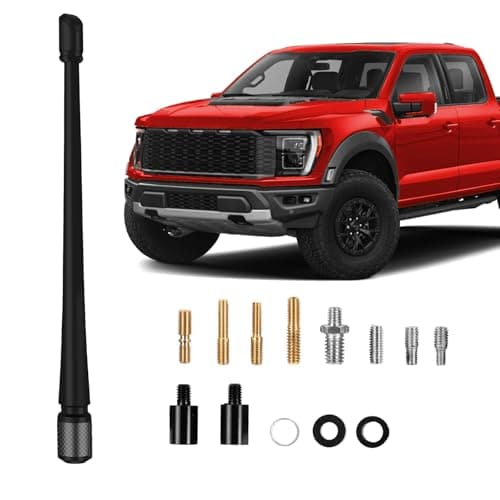 MODIGT 7 Inch Car Antenna Compatible with 2009-2024 Ford F150 Flexible Rubber Radio Truck Antenna Designed for Optimized FM/AM Reception Ford F150 Accessories Black