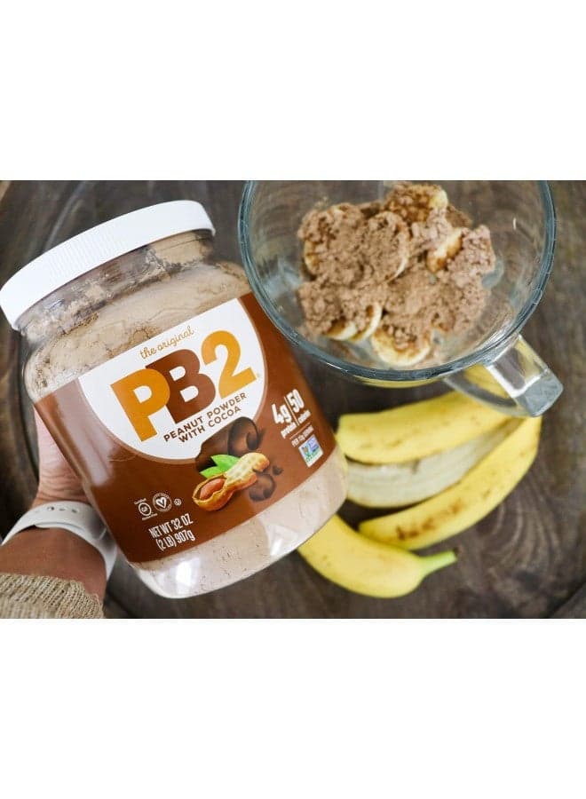Pb2 Powdered Chocolate Peanut Butter With Cocoa - 4G Of Protein, 90% Less Fat, Certified Gluten Free, Only 50 Calories Per Serving For Shakes, Smoothies, Low-Carb, Keto Diets