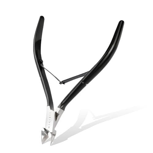 Makartt Cuticle Nipper 7mm Full Jaw Stainless Steel Cuticle Trimmer Double Spring Precision Cuticle Cutter Ergonomic Portable Manicure Tool for Home Salon Nail Prep and Care 1PC Black
