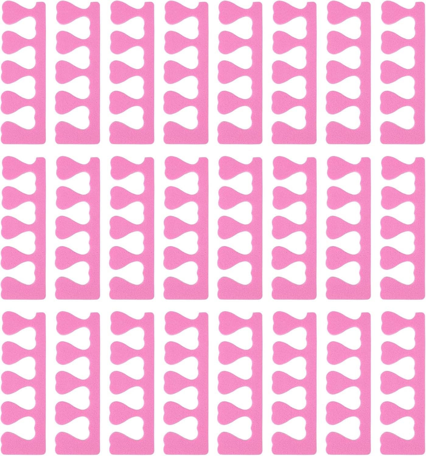 24 Pcs Toe Separator Pedicure Toe Separator for Nail Polish Soft Foam Sponge Toes Spacer for Manicure Pedicure Keeps Toes Separated for Easy Nail Painting Pink