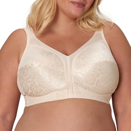 PLAYTEX Womens 18 Hour Comfort-strap Wireless Bra, Full-coverage With 4-way Trusupport, Single & 2-pack Bras, Natural Beige, 48C US