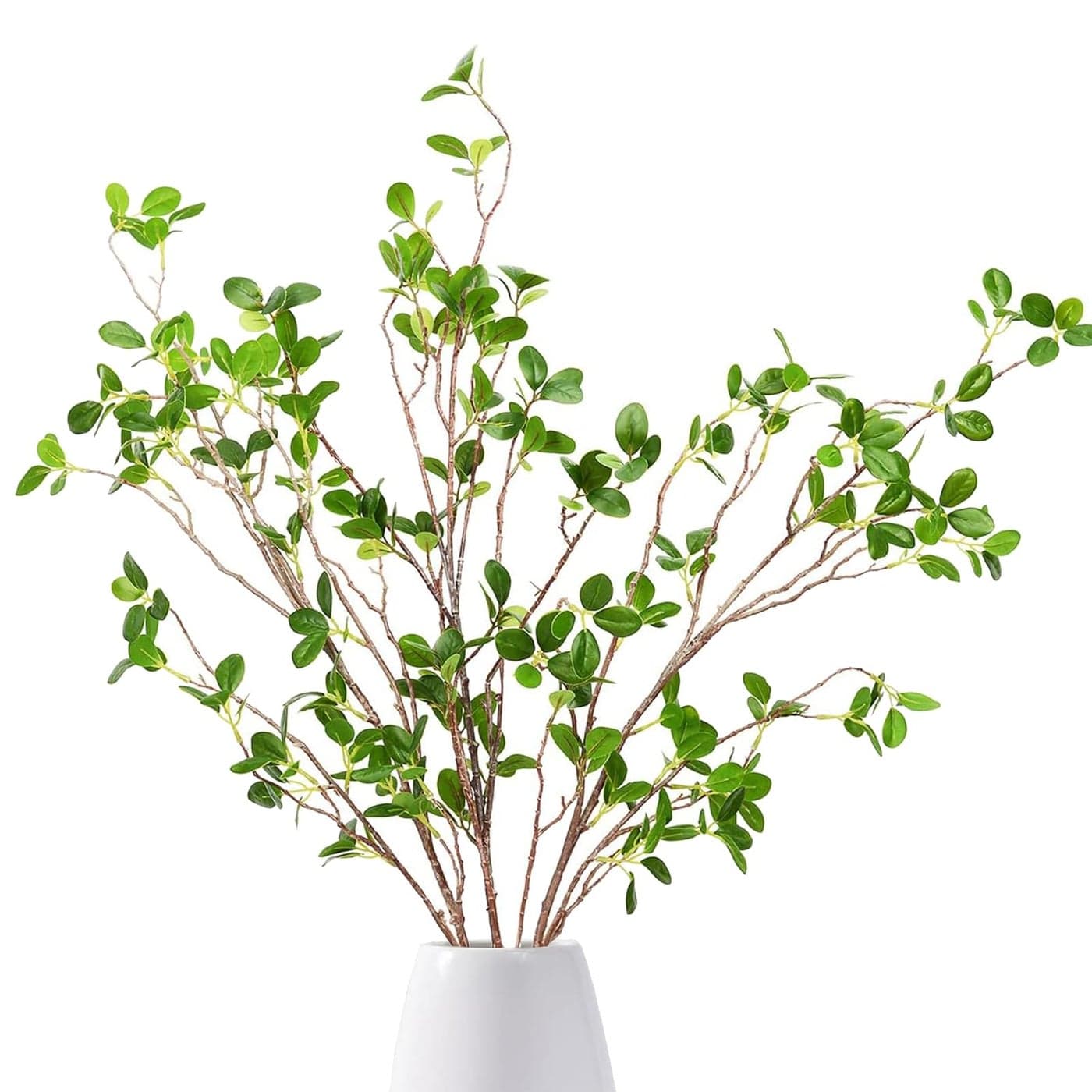 Dremisland 3Pcs Artificial Ficus Branches Faux Leaf Spray 433inch Artificial Greenery Stems Green Eucalyptus Branches Fake Ficus Twig Plants Bushes Shrubs for Vase Filler Home Wedding Office Decor